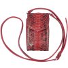 Ladies Accessories GHIBLI | Ghibli Crossbody Phone-Purse Of Red Real Python Leather 4837