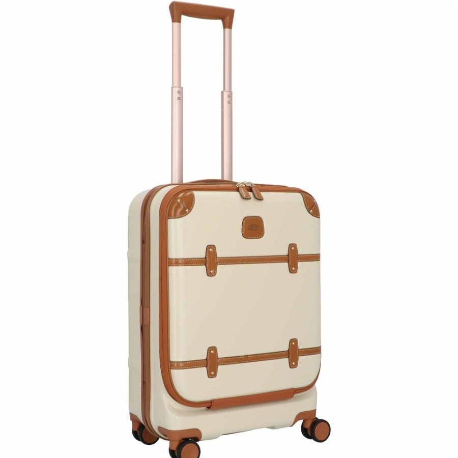 Luggage: Travel Bags And Suitcases BRIC'S | Bric'S Bellagio Carry-On Spinner Suitcase With Laptop Organizer, S Cream Color Bbg28312.014