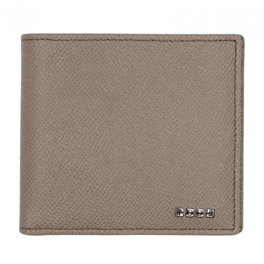 Mens Accessories TOD'S | Tod'S Men'S Textured Leather Wallet, Light Gray Color, Made In Italy Xamletc03Z0Doub203