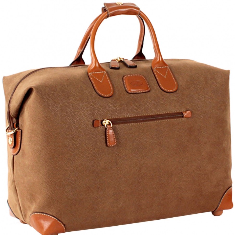 Luggage: Travel Bags And Suitcases BRIC'S | Bric'S Life Weekend Travel Bag Of Resistant Fabric & Leather Medium, Renna Blf20203.216