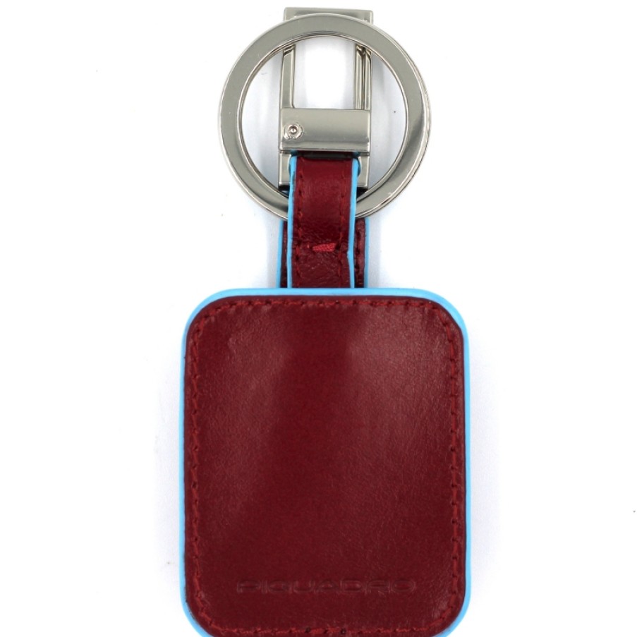 Mens Accessories PIQUADRO | Piquadro Keychain Of Red Leather With Connequ Inside Alarm Device Ac3954B2-T-R