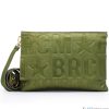 Ladies Bags M*BRC | M*Brc Maxi-Clutch Shoulder Bag Of Metallic Green Leather F260_Verde