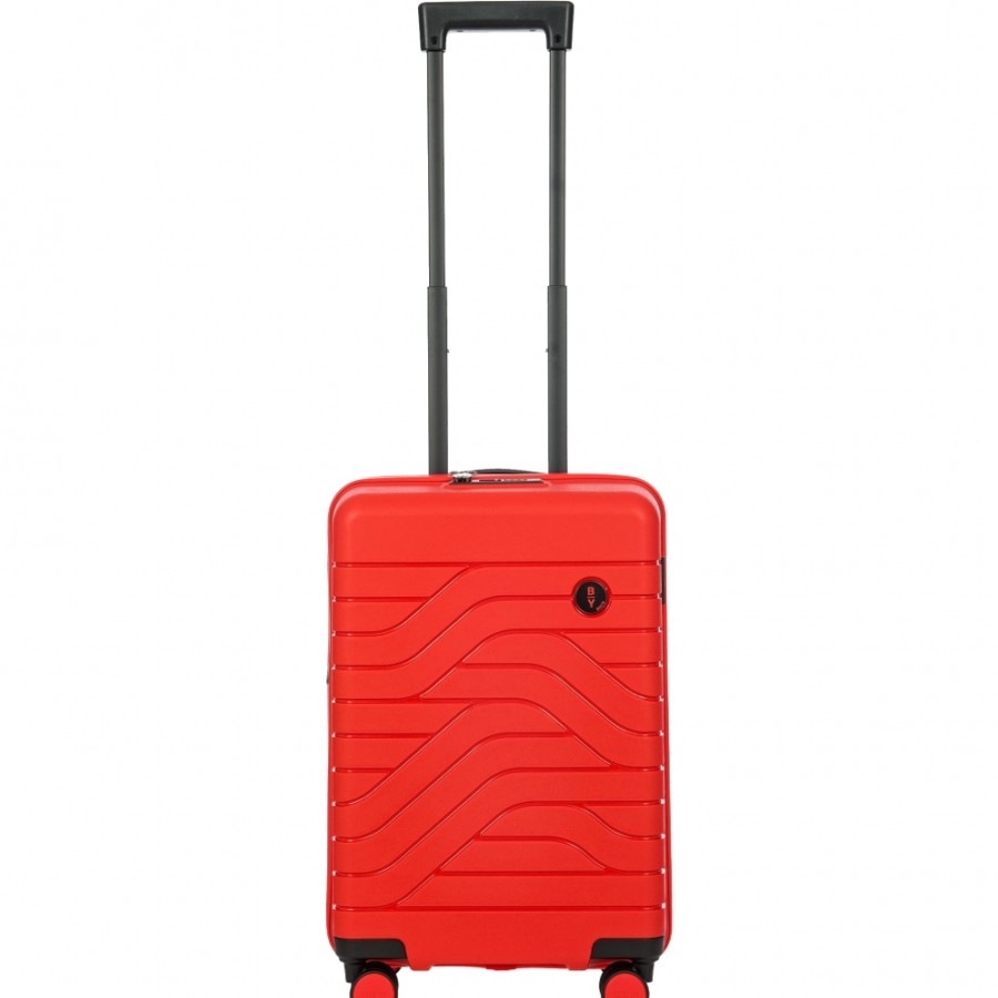 Luggage: Travel Bags And Suitcases BRIC'S BY | Bric'S By Ulisse Red Hardside Cabin Spinner Expandable Suitcase, S H. 55Cm / 21.7 B1Y08430.019