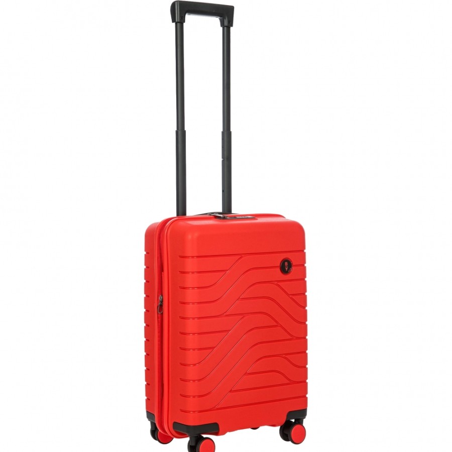 Luggage: Travel Bags And Suitcases BRIC'S BY | Bric'S By Ulisse Red Hardside Cabin Spinner Expandable Suitcase, S H. 55Cm / 21.7 B1Y08430.019