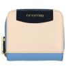 Ladies Accessories Cromia | Cromia Blue Pink Leather Small Wallet With Coin Compartment 8051978068464