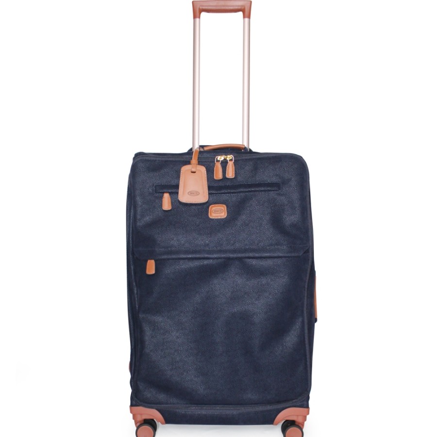 Luggage: Travel Bags And Suitcases BRIC'S | Bric'S Life Blue Softside Trunk Trolley, 4 Wheels, Medium, 27In Height Blf58139.396