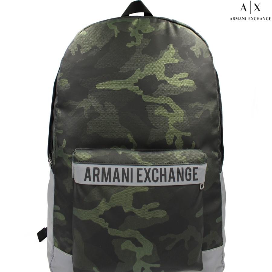 Mens Bags Armani Exchange | Armani Exchange Men'S Backpack, Military Khaki Color, Large Dimension 952283-0A834-Green