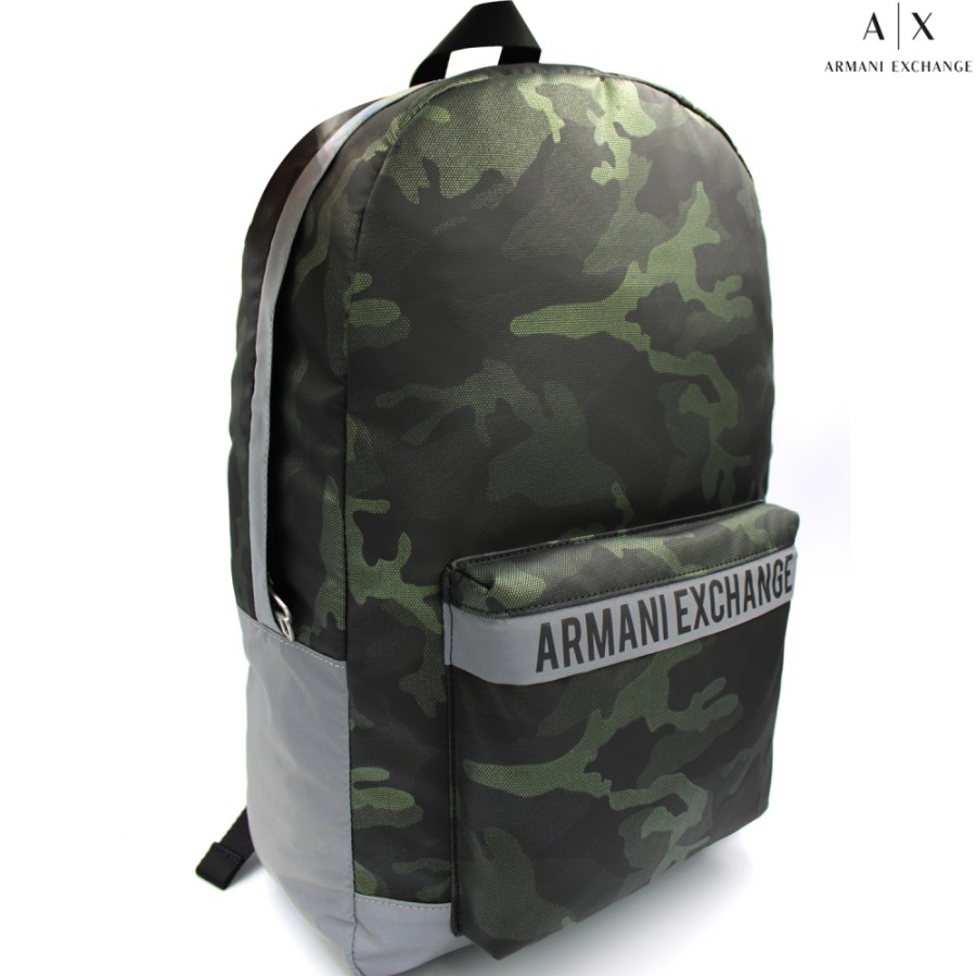 Mens Bags Armani Exchange | Armani Exchange Men'S Backpack, Military Khaki Color, Large Dimension 952283-0A834-Green