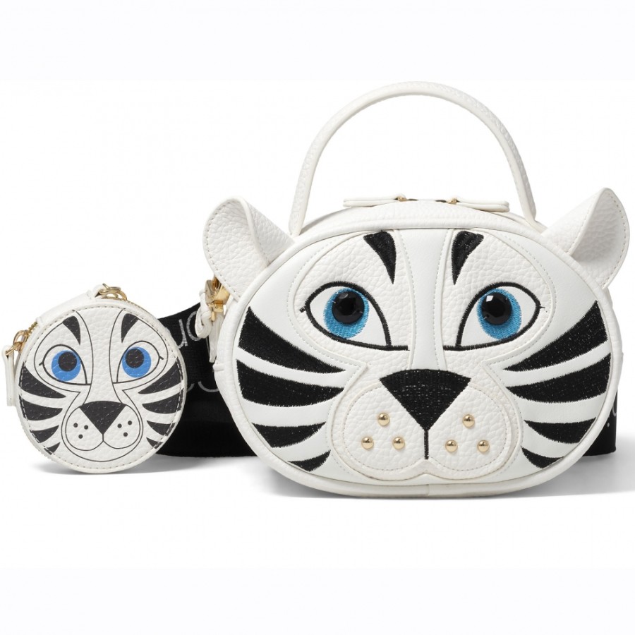 Ladies Bags Braccialini | Braccialini Handbag In The Shape Of The Face Of A White Tiger Cub B16433