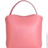 Ladies Bags Cavalli CLASS | Cavalli Class Peach Color Leather Bucket Bag Edge With Lace Effect C81Pwcpi0072045