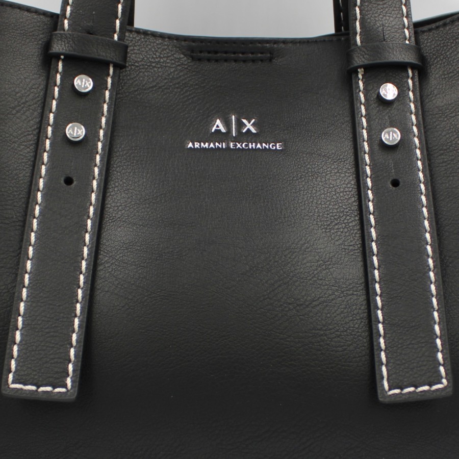 Ladies Bags Armani Exchange | Armani Exchange Small Black Shopper Bag 942975Cc749100020