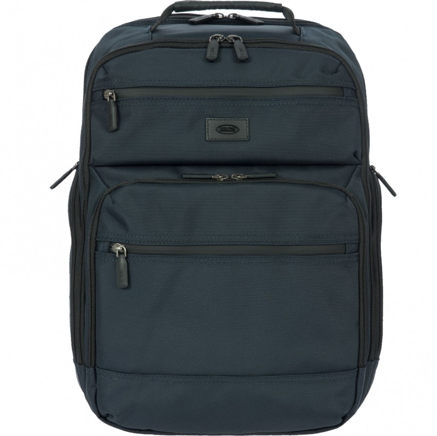 Mens Bags BRIC'S | Bric'S Men'S Blue Resistant Fabric Backpack With Laptop Pocket, Large Big05384.006