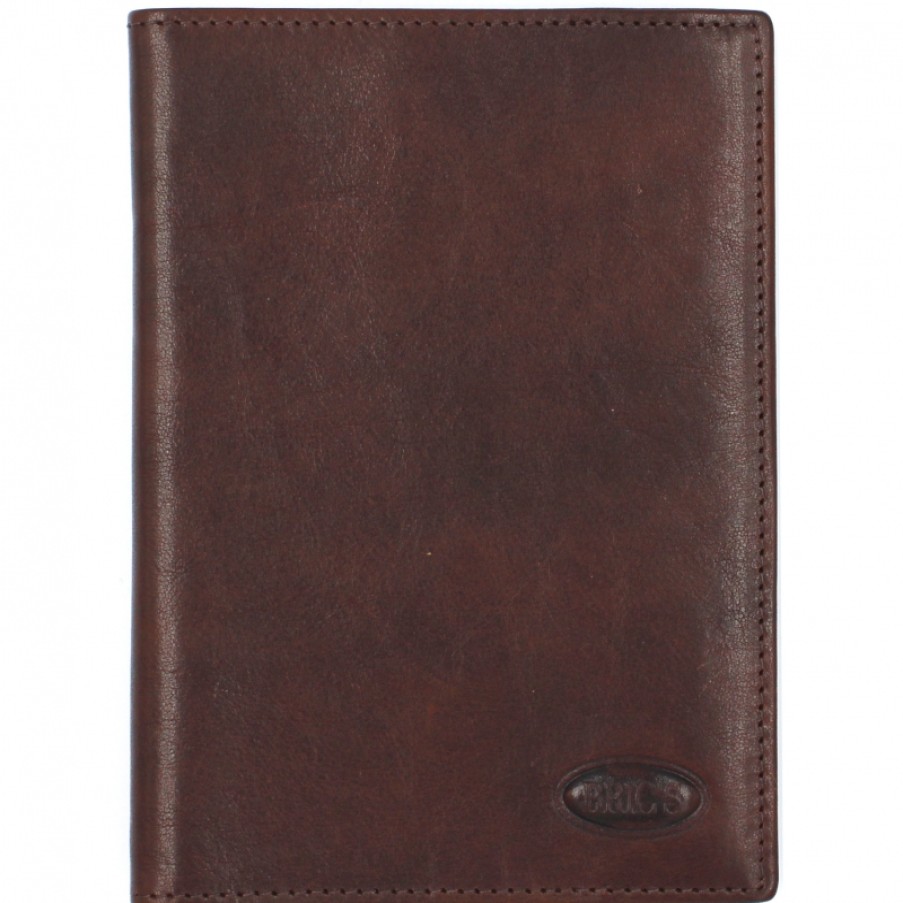 Mens Accessories BRIC'S | Bric'S Passport Holder Cover Of Genuine Vegetable Tanned Brown Leather Bh109215.002