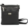 Mens Bags Tonelli Uomo | Tonelli Uomo Men'S Black Leather Crossbody Mini Shoulder Bag Made In Italy 2359