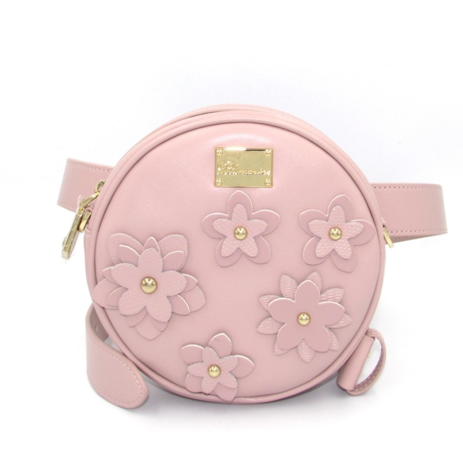 Ladies Bags Blumarine | Blumarine Pink Leather Waist Bag With Detachable Shoulder Strap B91Pwb880052051