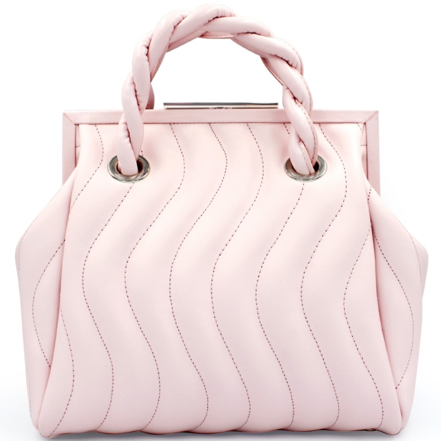 Ladies Bags Blumarine | Blumarine Designer Bag Of Pink Quilted Leather With Retro Style Closure B81Pwb000042032