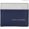 Mens Accessories PIQUADRO | Piquadro Men'S Wallet Of Blue & Gray Leather For Credit Cards & Banknotes, Rfid Anti-Fraud Protection Pu3891Ub00R/Blgr