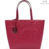 Ladies Bags Armani Exchange | Armani Exchange Tote Bag With Embossed Logos Raspberry Color 942650Cc793122175