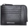 Mens Accessories ERMANNO Ermanno Scervino | Ermanno Ermanno Scervino Men'S Leather Credit Card Wallet With Zip Made In Italy 12600027