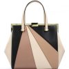 Ladies Bags Cromia | Cromia Retro Stylized Beige, Black, Bronze Leather Handbag, Made In Italy 1405438-Be