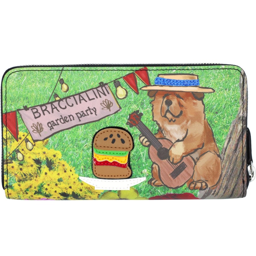 Ladies Accessories Braccialini | Braccialini Women'S Wallet With All Side Applique, Cat And Bear Theme B14806-126-Al