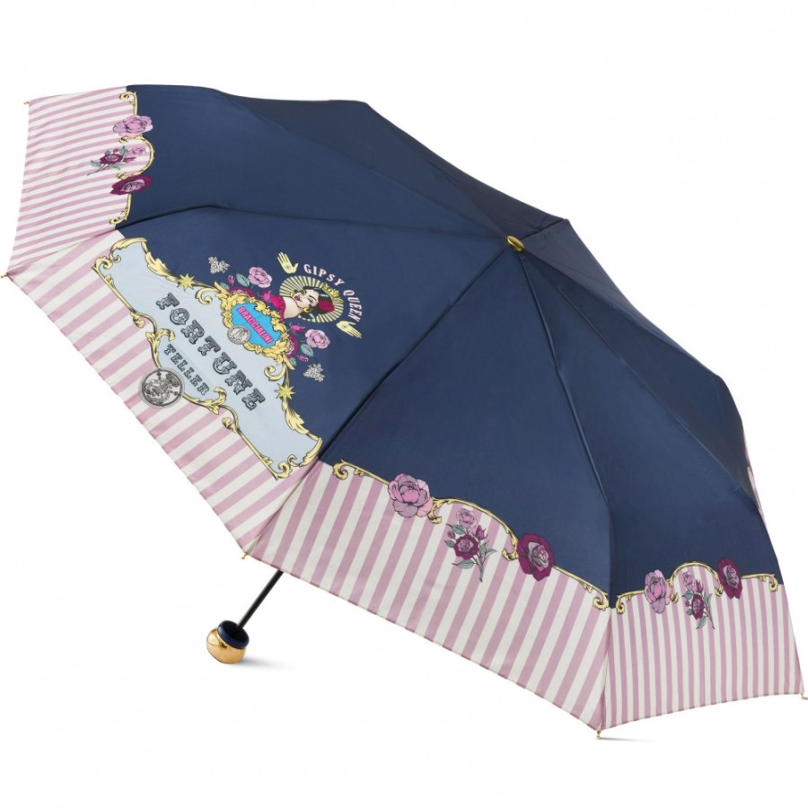 Ladies Accessories Braccialini | Braccialini Women'S Folding Umbrella With Fortune Teller Fantasy Pattern Bc858-Fortune-Teller