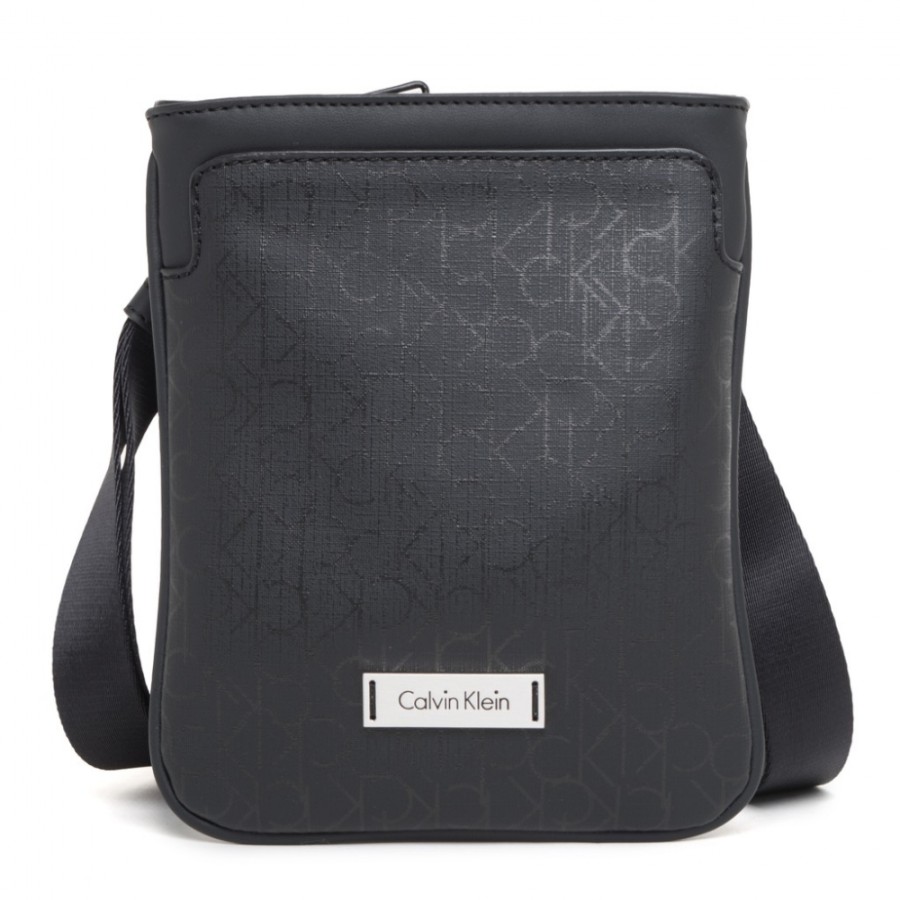 Mens Bags CK Calvin Klein | Ck Calvin Klein Mini Shoulder Bag For Men, Black Color, With Logos Pattern K50K502131-001