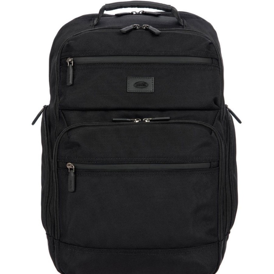 Mens Bags BRIC'S | Bric'S Men'S Black Resistant Fabric Urban Backpack With Laptop Pocket, L Big05384.001