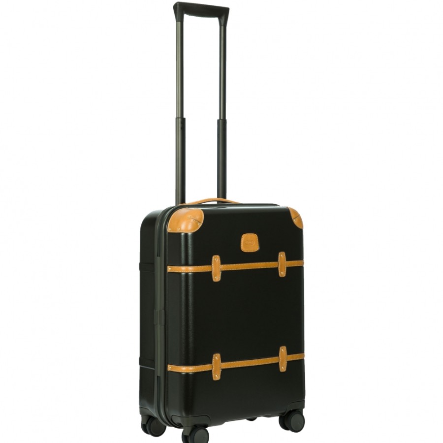 Luggage: Travel Bags And Suitcases BRIC'S | Bric'S Bellagio Olive Color Trolley Carry-On Spinner Suitcase, 4 Wheels S Bbg28301.078