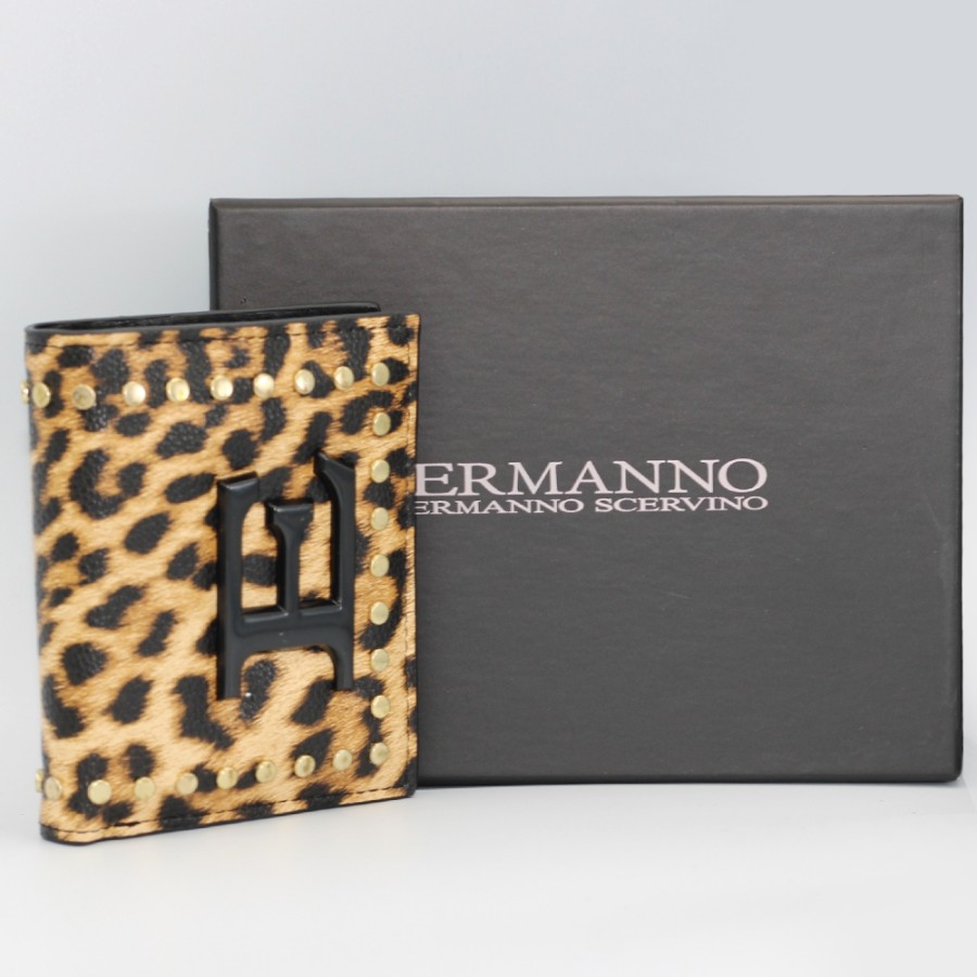 Ladies Accessories ERMANNO Ermanno Scervino | Ermanno Ermanno Scervino Women'S Small Wallet With Leopard Spotted Pattern, With Coin Pocket 12600273