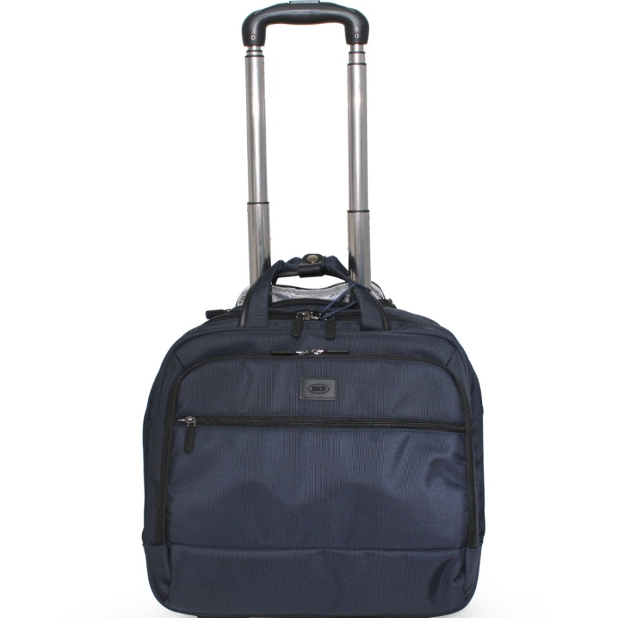 Business Bags BRIC'S | Bric'S Blue Business Pilot Case Bag, With 2 Wheels & Retractable Handle Big08127.006