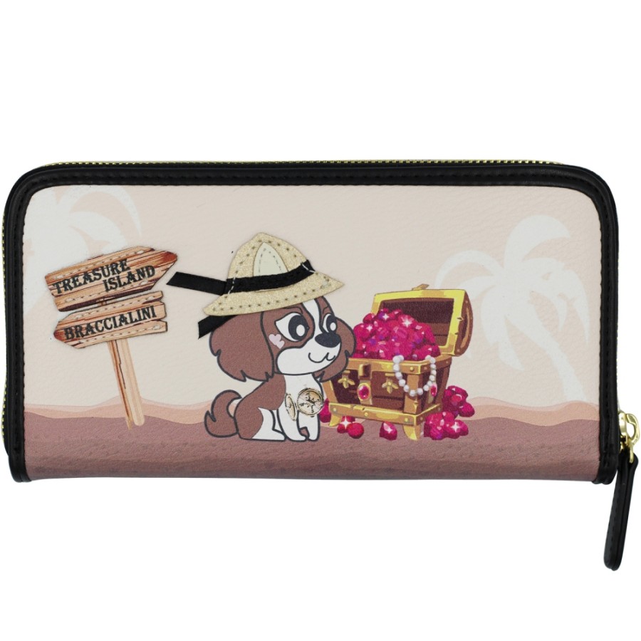 Ladies Accessories Braccialini | Braccialini All Round Women'S Wallet - Dogs In Search Of Treasures B17113_126-Al-818-Uni