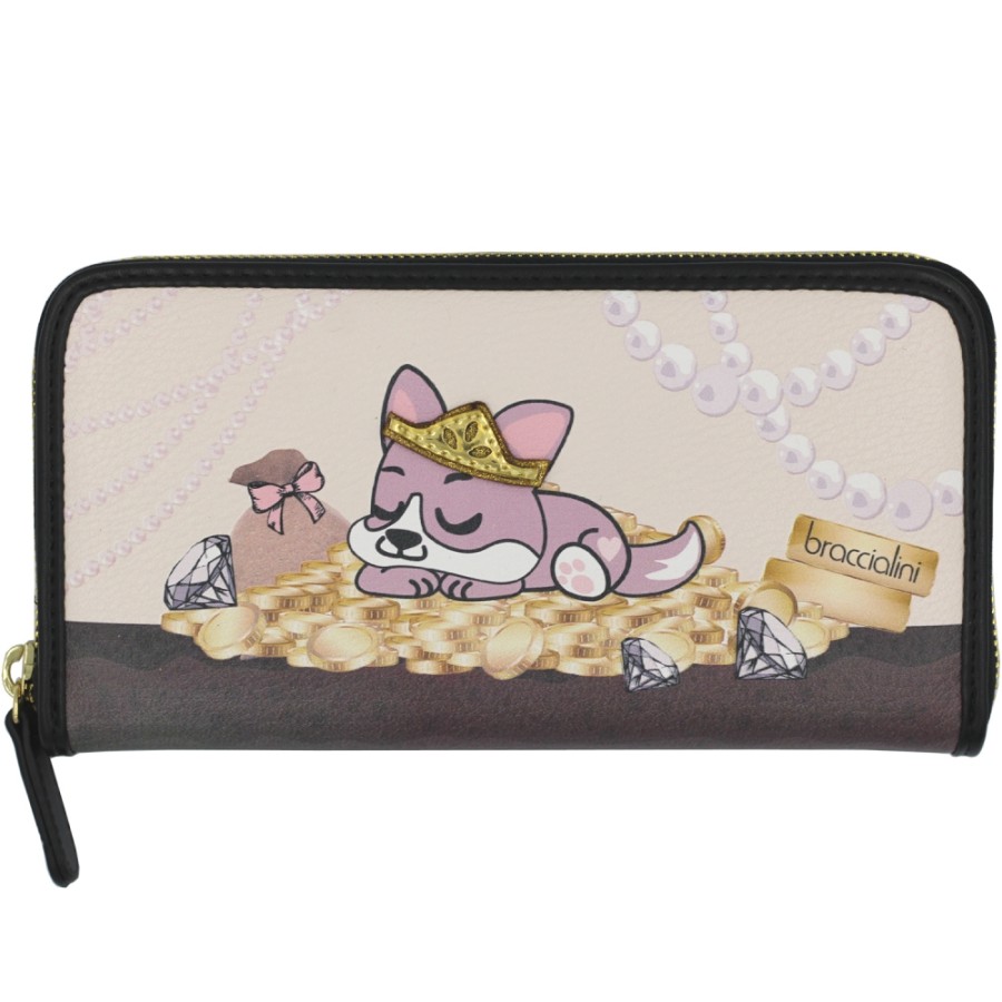 Ladies Accessories Braccialini | Braccialini All Round Women'S Wallet - Dogs In Search Of Treasures B17113_126-Al-818-Uni