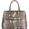 Ladies Bags Cosmina Suciu | Cosmina Suciu Fashion Luxury Natural Python Skin Handbag Made In Italy