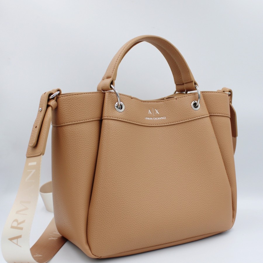 Ladies Bags Armani Exchange | Armani Exchange Beige Mini Tote Bag 942911Cc783109052