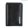 Mens Accessories PIQUADRO | Piquadro Men'S Black Leather Wallet For Credit Cards With Money Clip Pu3890B2-N