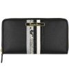 Ladies Accessories Braccialini | Braccialini Black Zip Around Wallet Decorated With Strips B14056/Nero