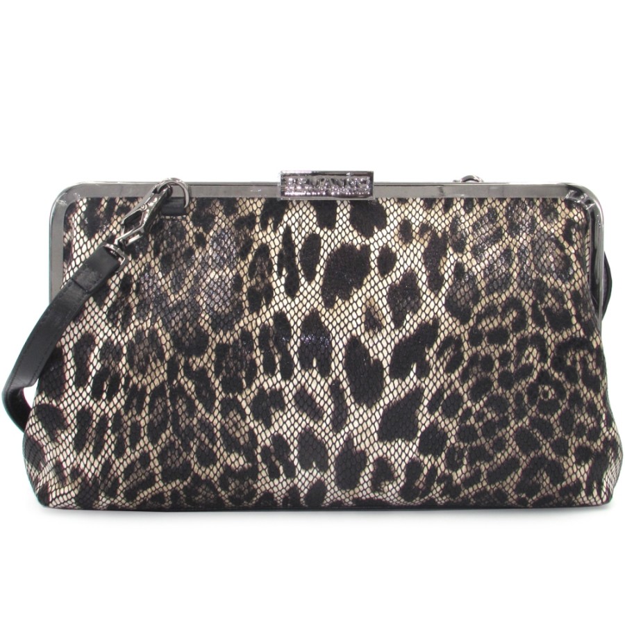 Ladies Bags ERMANNO Ermanno Scervino | Ermanno Ermanno Scervino Retro Styling Leather Crossbody Clutch Bag With Leopard Pattern 12400462Leop