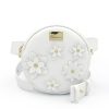 Ladies Bags Blumarine | Blumarine White Leather Waist Bag With Detachable Shoulder Strap B91Pwb880052010