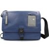 Mens Bags PIQUADRO | Piquadro Men'S Blue Leather Messenger Bag With Laptop & Ipad Pockets Ca4639W97/Blu