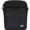 Mens Bags BRIC'S | Bric'S Men'S Black Leather & Nylon Crossbody Small Bag, Ipad / Tablet Dimensions Br207708.909