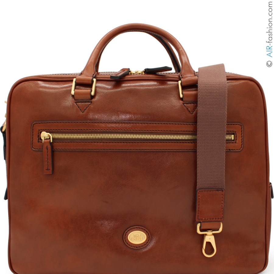 Business Bags The Bridge | The Bridge Business Briefcase For Laptop, Of Tuscan Leather, Made In Italy 06350001