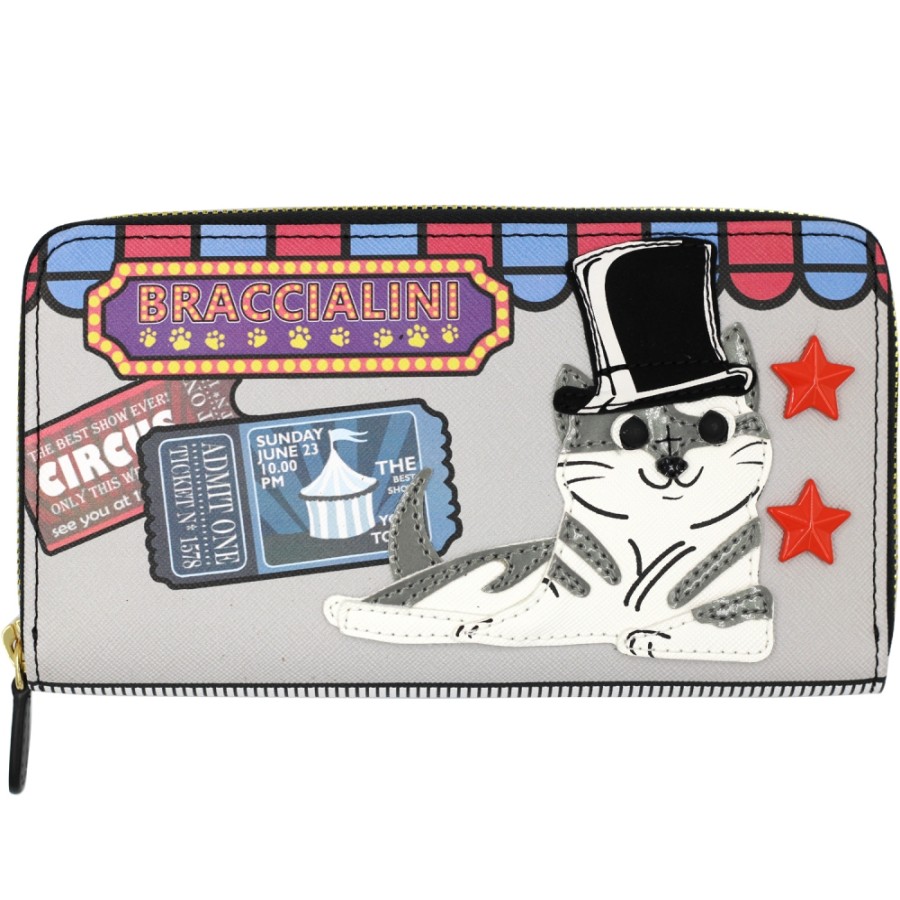 Ladies Accessories Braccialini | Braccialini Women'S Wallet With Front & Back Applique, Cat And Dog Theme B14350-126-Ar