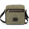 Mens Bags Cuoieria Fiorentina | Cuoieria Fiorentina Men'S Shoulder Bag Of Canvas And Real Leather, Made In Italy 5730175