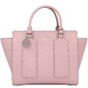 Ladies Bags Blumarine | Blumarine Pink Leather Bag + Wallet In Belle Epoque Style With Wave Decor B83Pwb76004205C