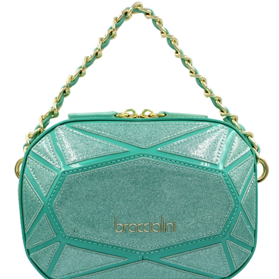 Ladies Bags Braccialini | Braccialini Shape Designer Green Sapphire Shaped Bag B17123-Yy