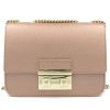 Ladies Bags FURLA | Furla Nude Metallized Leather Crossbody Purse 01016165