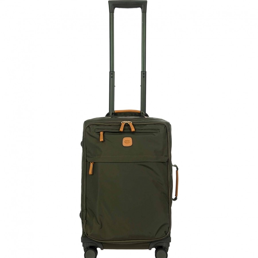 Luggage: Travel Bags And Suitcases BRIC'S | Bric'S X-Collection Cabin Spinner Suitcase Of Olive Green Nylon, Small 55 Cm / 21.7 Bxl58117.078