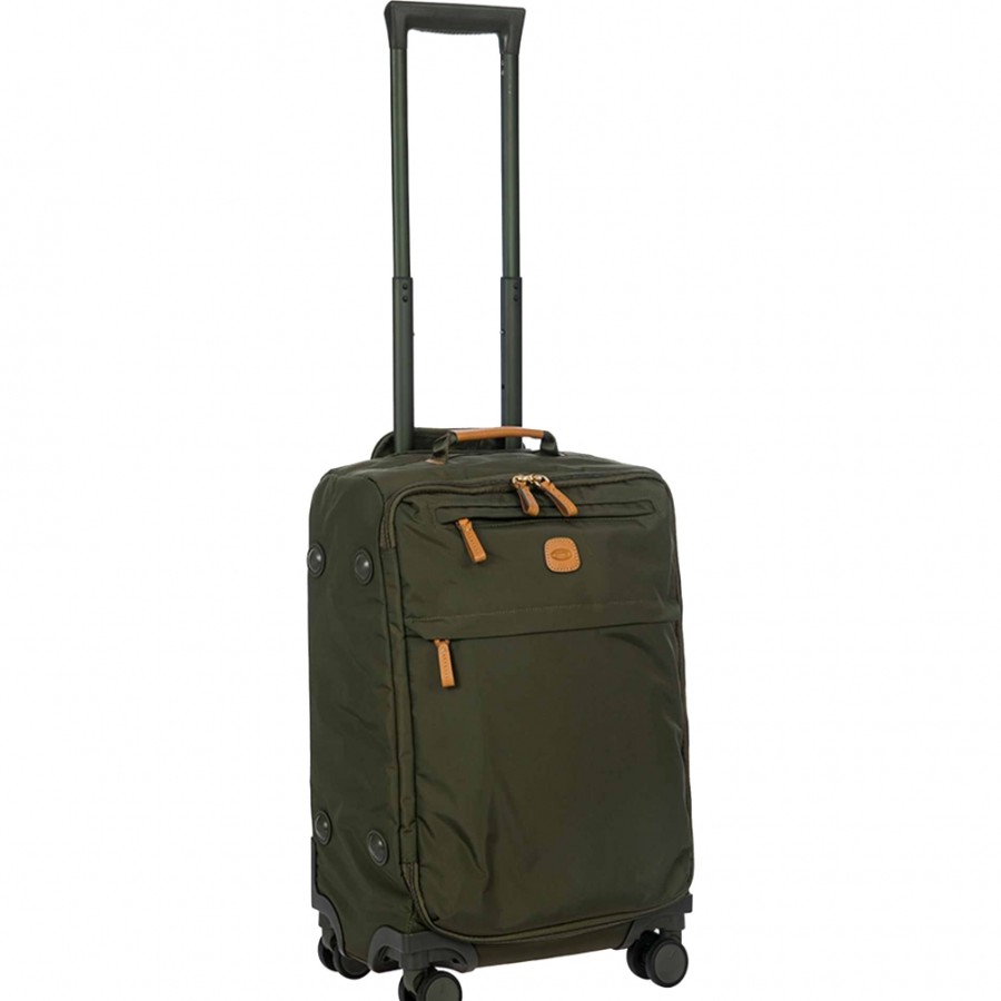 Luggage: Travel Bags And Suitcases BRIC'S | Bric'S X-Collection Cabin Spinner Suitcase Of Olive Green Nylon, Small 55 Cm / 21.7 Bxl58117.078