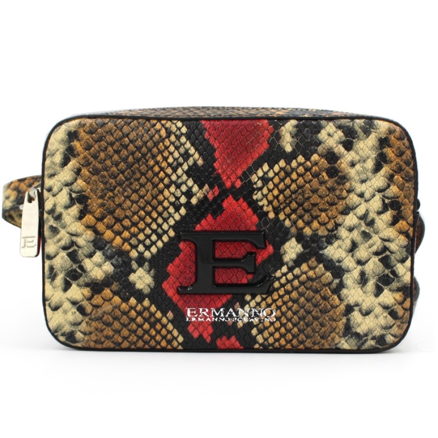 Ladies Bags ERMANNO Ermanno Scervino | Ermanno Ermanno Scervino Cross-Body Shoulder Bag / Waist Bag Of Leather With Python Pattern 12400783